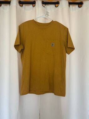 Carhartt Men's Short-Sleeve Pocket Tee in Mustard Gold